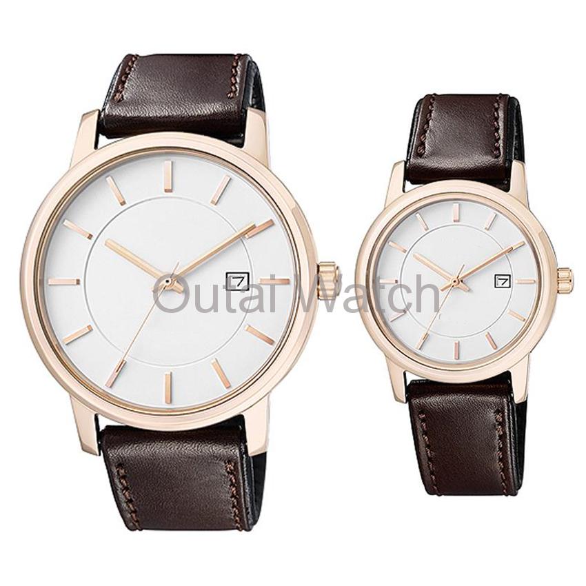 China Supplier Stainless Steel Back Quartz Quality Lover Couple Watches