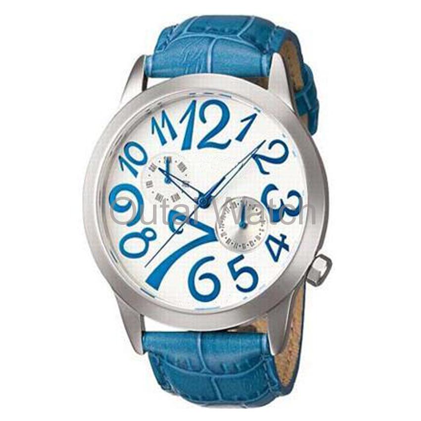 blue style big dial number lady watch