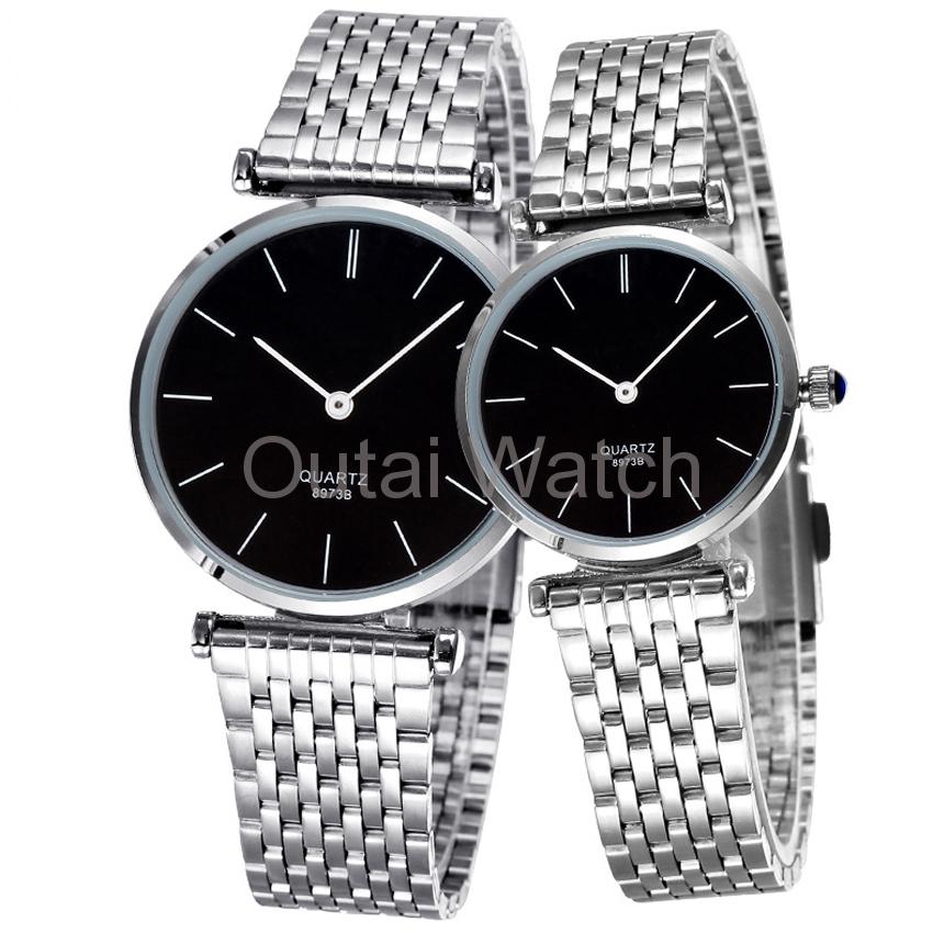 wholesale cheap couple watch classical metal band watch