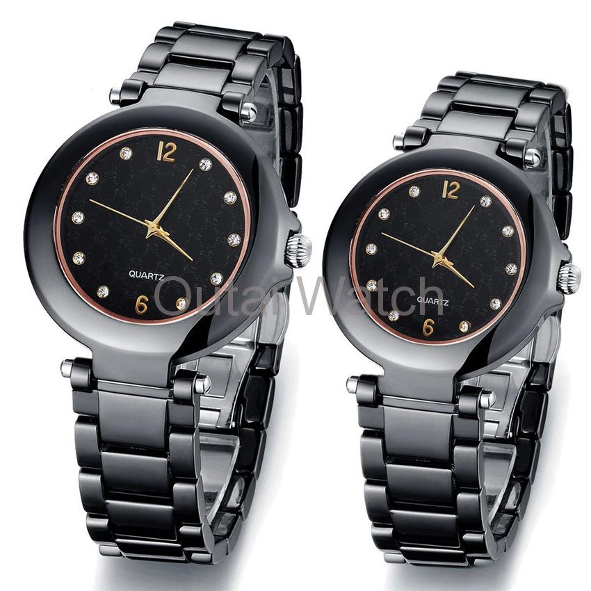 simple fasion Genuine leather band elegant couple watch for gifts