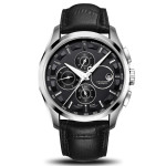 Stainless steel automatic tachymeter mens skeleton watch