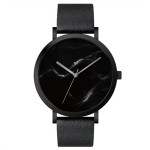 genuine leather band fashion wrist watch with simple design