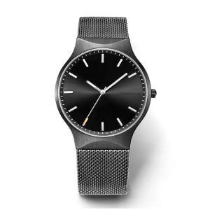 Mesh strap unisex stainless steel watch